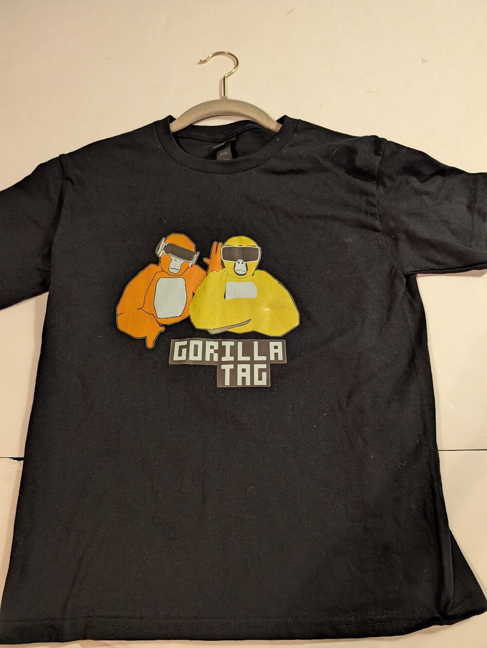Gorilla Tag Graphic Tee with Orange & Yellow Characters Medium